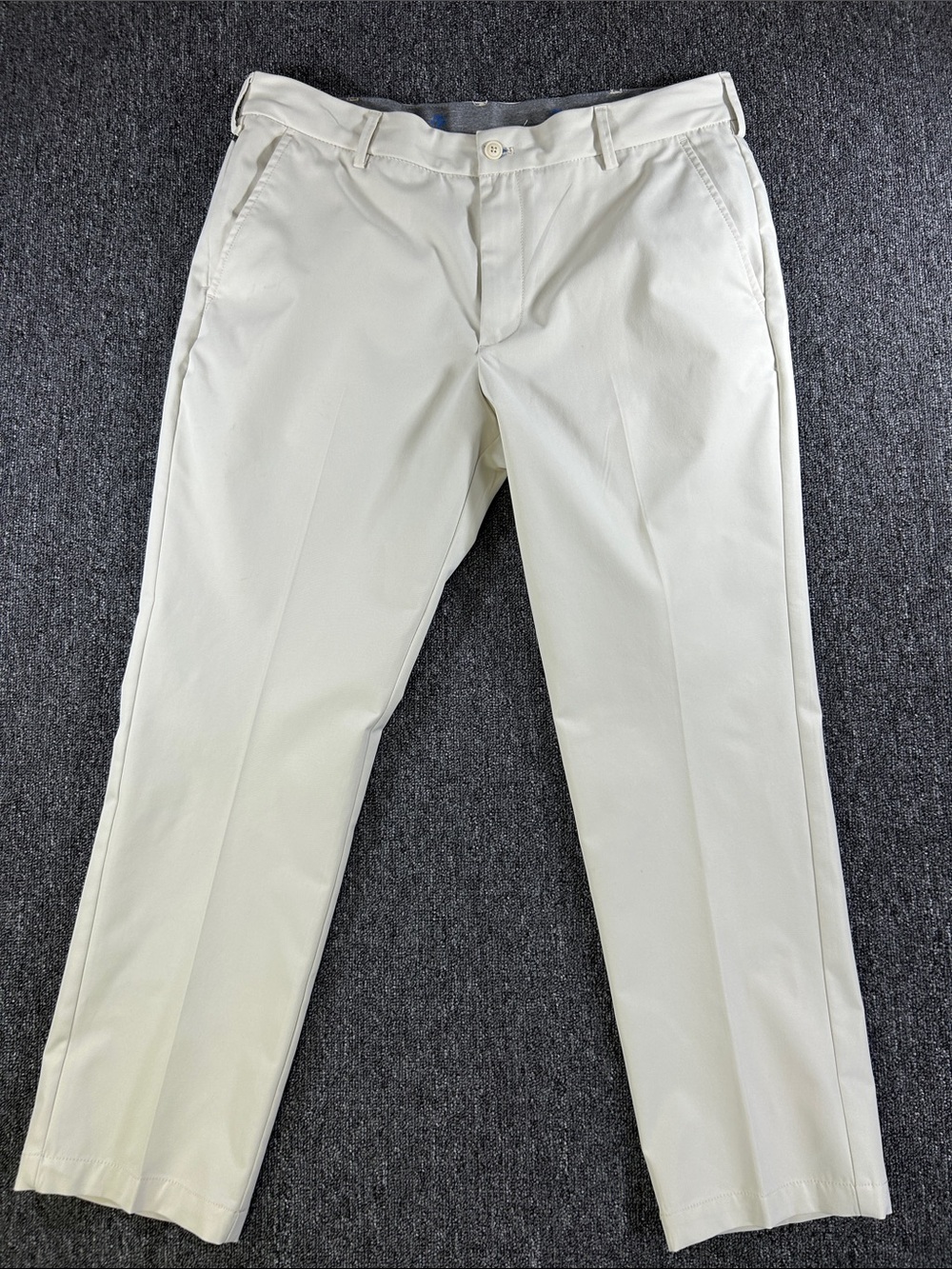 Men's Izod Cream Stretch Golf Pants - Classic Straight Fit 38x30